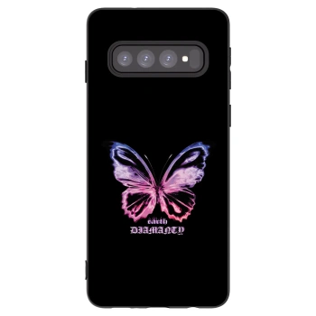 Picasee silikónový čierny obal pre Samsung Galaxy S10 G973 - Diamanty Purple