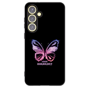 Picasee silikónový čierny obal pre Samsung Galaxy S24 FE S721B - Diamanty Purple