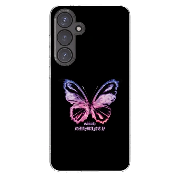 Picasee silikónový prehľadný obal pre Samsung Galaxy S24 FE S721B - Diamanty Purple