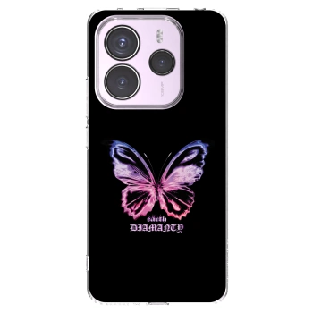 Picasee silikónový prehľadný obal pre Xiaomi Redmi Note 14 5G - Diamanty Purple
