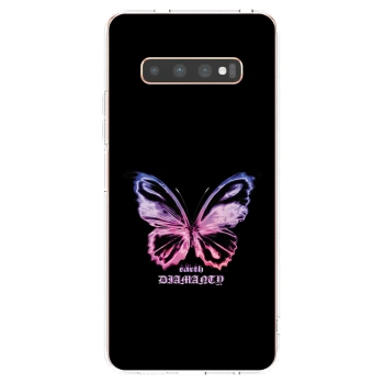 Picasee silikónový prehľadný obal pre Samsung Galaxy S10 Plus G975 - Diamanty Purple