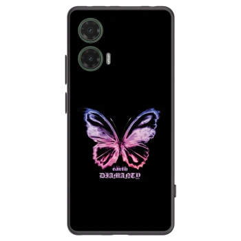 Picasee silikónový čierny obal pre Motorola Moto G35 5G - Diamanty Purple