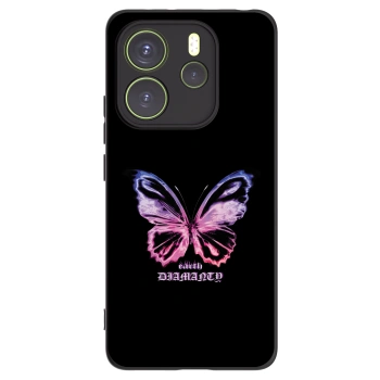 Picasee silikónový čierny obal pre Xiaomi Redmi Note 14 4G - Diamanty Purple