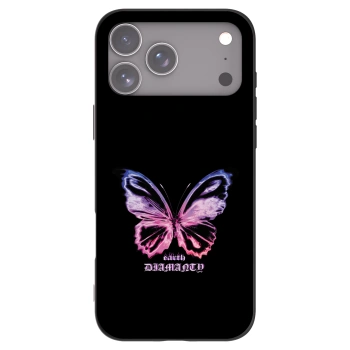 Picasee silikónový čierny obal pre Apple iPhone 17 Pro Max - Diamanty Purple