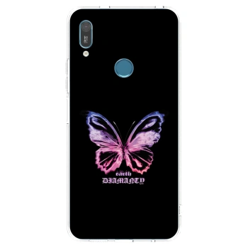 Picasee silikónový prehľadný obal pre Huawei Y6 2019 - Diamanty Purple
