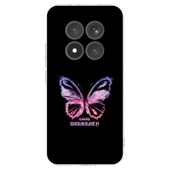 Picasee silikónový prehľadný obal pre Xiaomi Redmi Note 15 Pro+ - Diamanty Purple