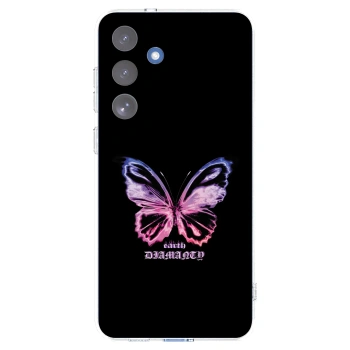 Picasee silikónový prehľadný obal pre Samsung Galaxy S25 FE 5G - Diamanty Purple
