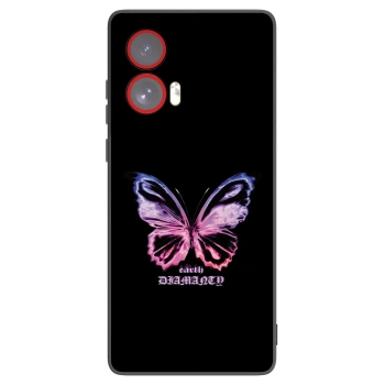 Picasee silikónový čierny obal pre Motorola Edge 50 Fusion - Diamanty Purple