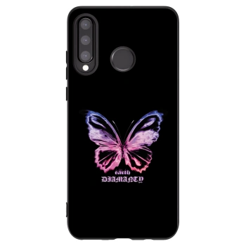 Picasee silikónový čierny obal pre Huawei P30 Lite - Diamanty Purple