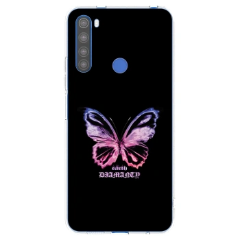 Picasee silikónový prehľadný obal pre Xiaomi Redmi Note 8T - Diamanty Purple