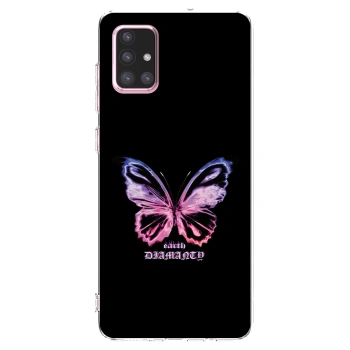 Picasee silikónový prehľadný obal pre Samsung Galaxy A71 A715F - Diamanty Purple