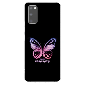 Picasee silikónový prehľadný obal pre Samsung Galaxy S20 G980F - Diamanty Purple