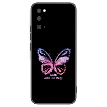 Picasee silikónový čierny obal pre Samsung Galaxy S20 G980F - Diamanty Purple