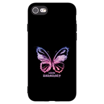 Picasee silikónový čierny obal pre Apple iPhone SE 2020 - Diamanty Purple
