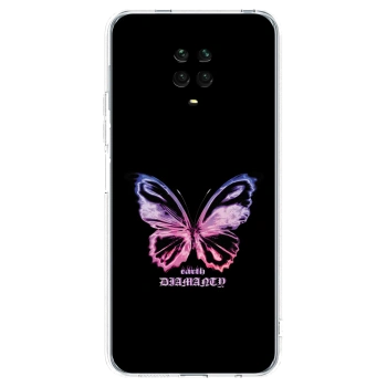 Picasee silikónový prehľadný obal pre Xiaomi Redmi Note 9 Pro - Diamanty Purple