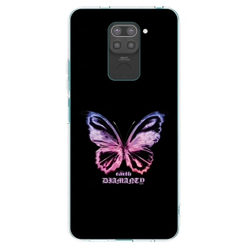 Picasee silikónový čierny obal pre Xiaomi Redmi Note 9 - Diamanty Purple