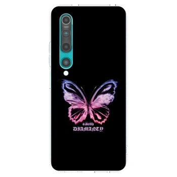 Picasee silikónový prehľadný obal pre Xiaomi Mi 10 - Diamanty Purple