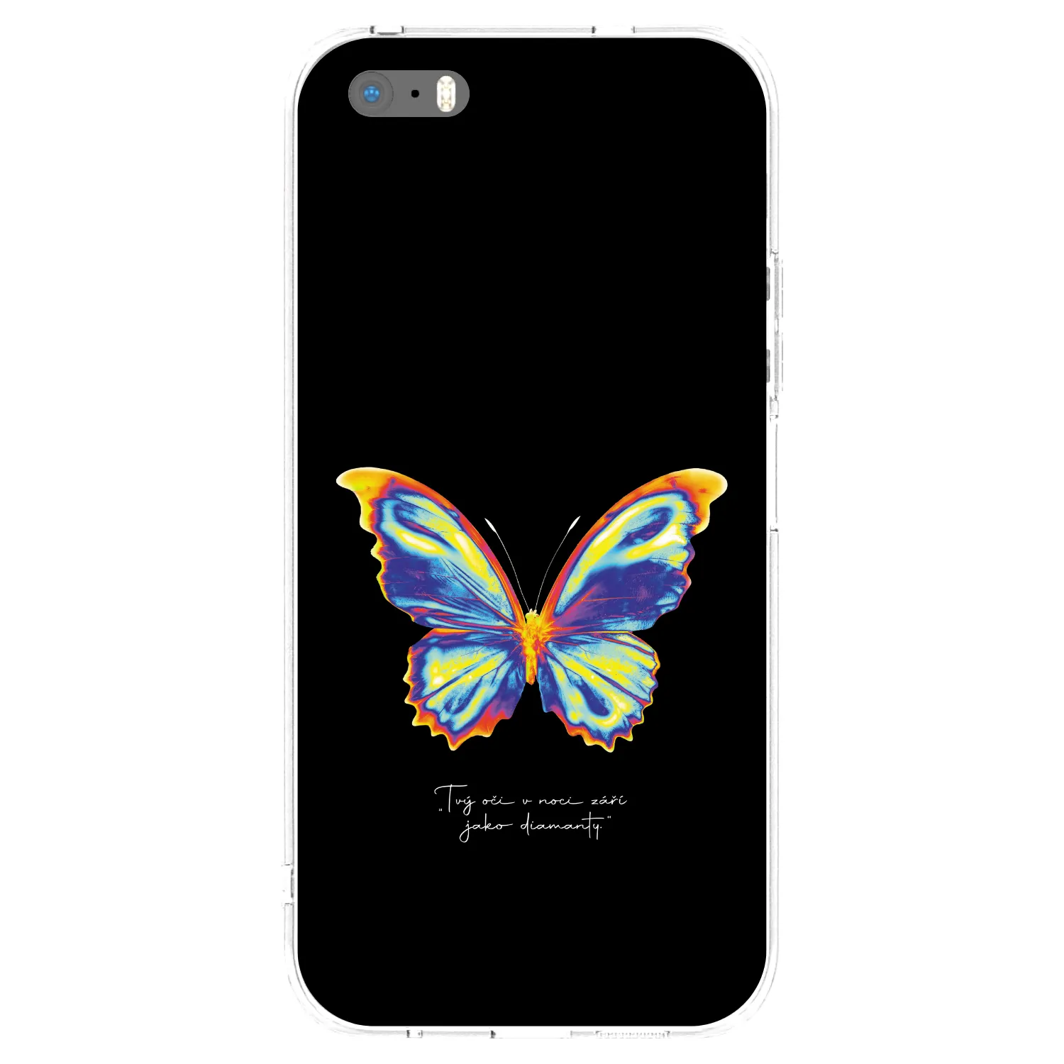 Picasee silikónový prehľadný obal pre Apple iPhone 5/5S/SE - Diamanty Black