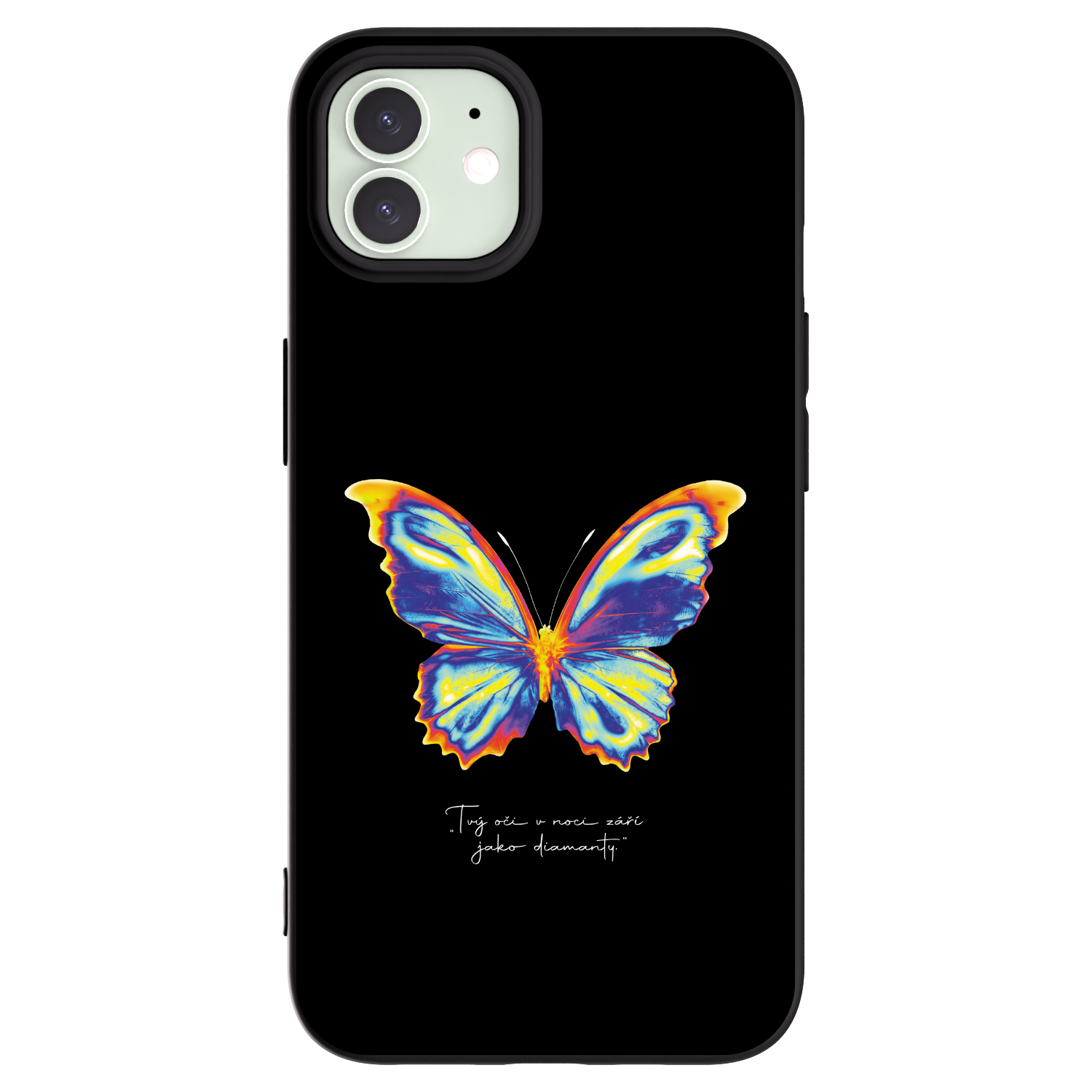 Picasee silikónový čierny obal pre Apple iPhone 12 - Diamanty Black