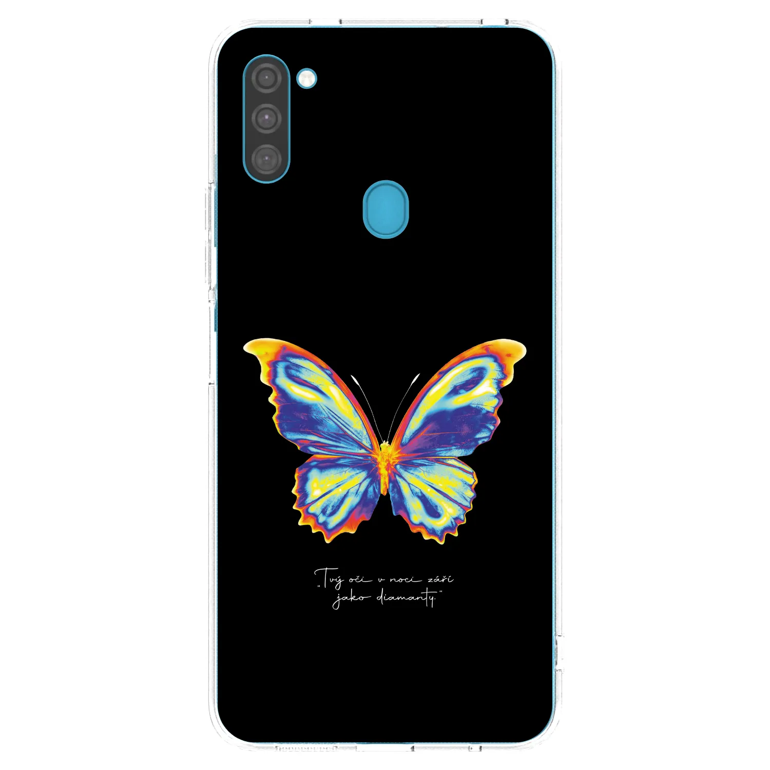 Picasee silikónový prehľadný obal pre Samsung Galaxy M11 - Diamanty Black