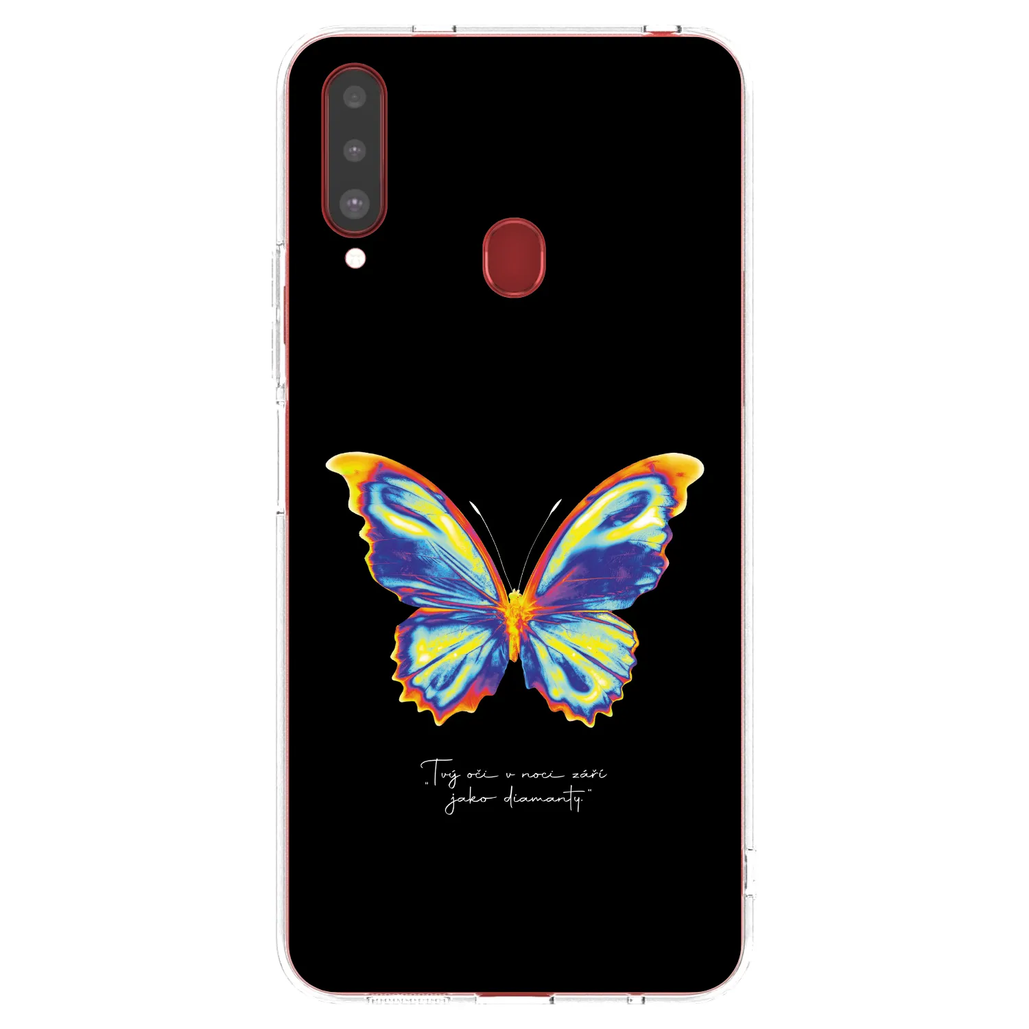Picasee silikónový prehľadný obal pre Samsung Galaxy A20s - Diamanty Black
