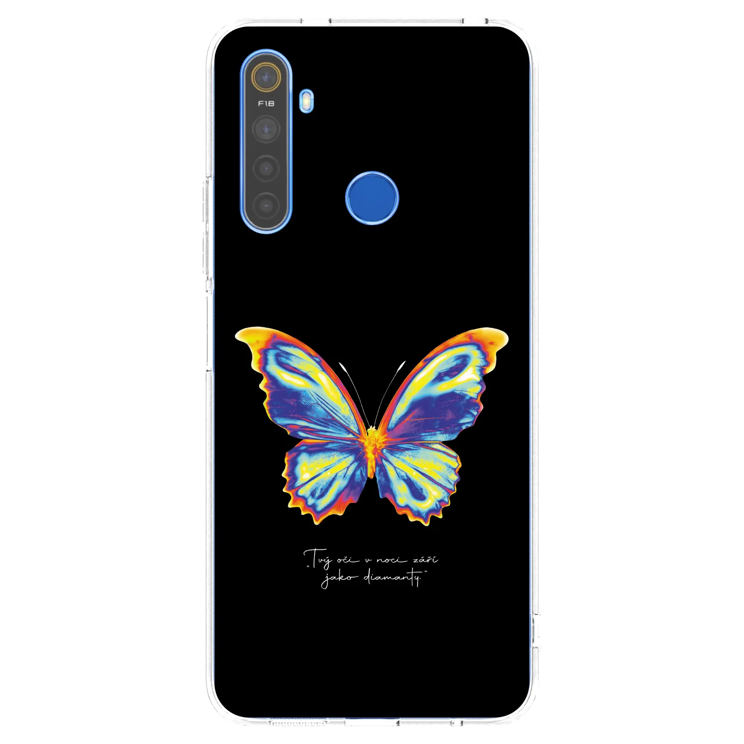 Picasee silikónový prehľadný obal pre Realme 5 - Diamanty Black