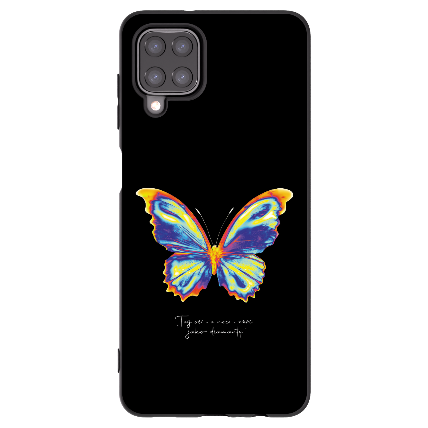 Picasee silikónový čierny obal pre Samsung Galaxy A12 A125F - Diamanty Black