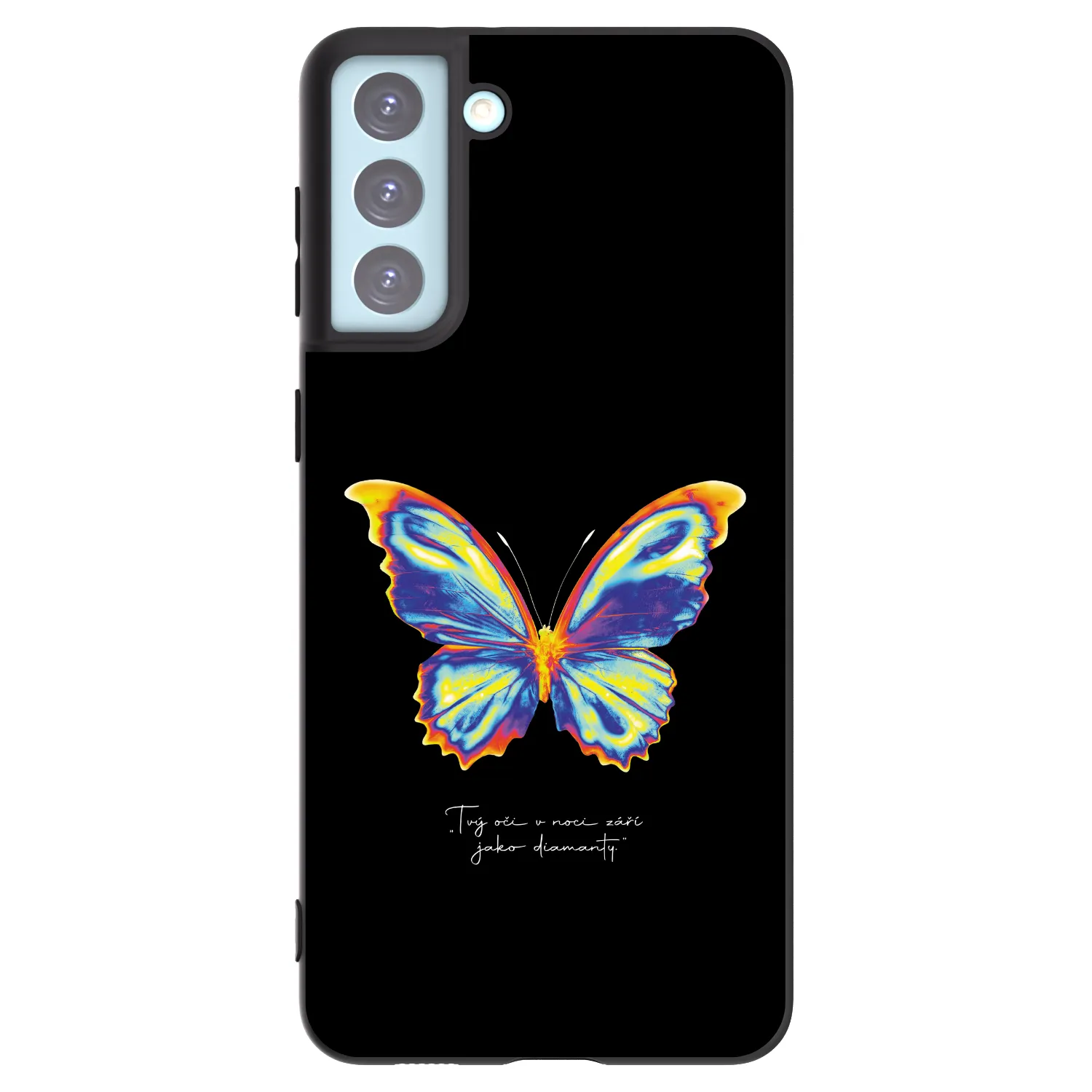 Picasee silikónový čierny obal pre Samsung Galaxy S21+ 5G G996F - Diamanty Black