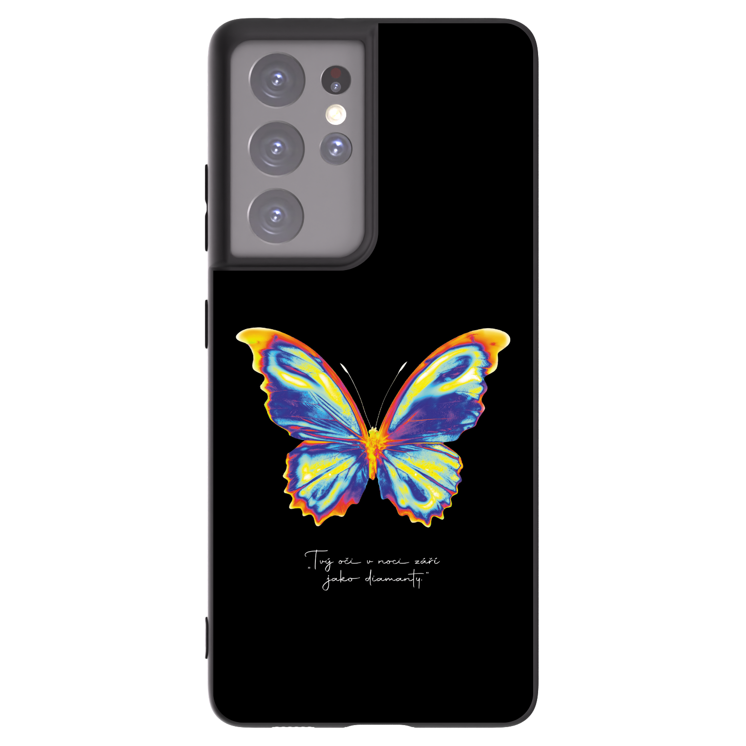 Picasee silikónový čierny obal pre Samsung Galaxy S21 Ultra 5G G998B - Diamanty Black