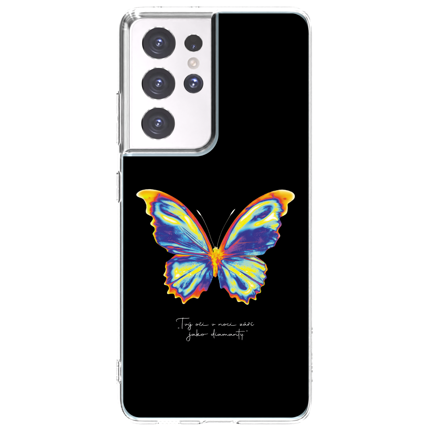 Picasee silikónový prehľadný obal pre Samsung Galaxy S21 Ultra 5G G998B - Diamanty Black