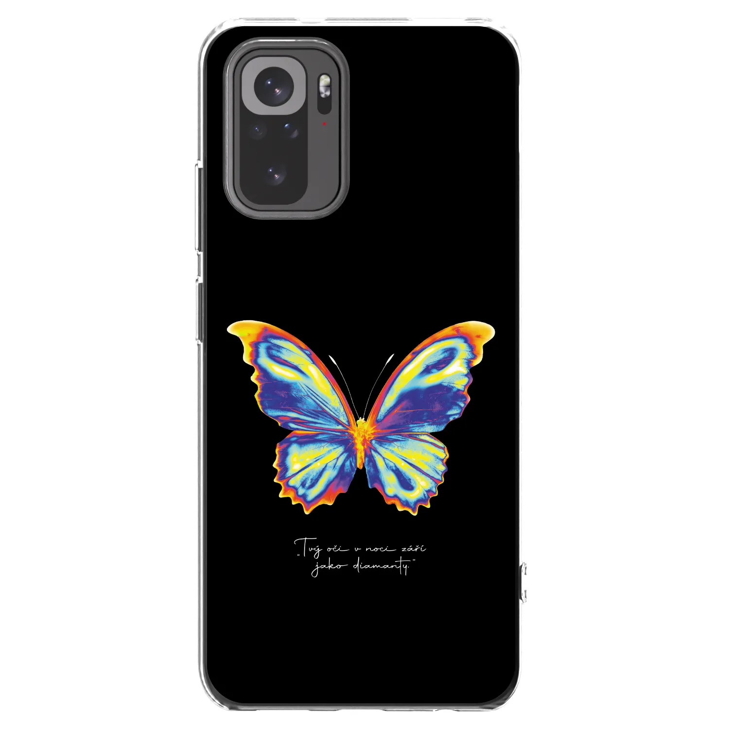 Picasee silikónový prehľadný obal pre Xiaomi Redmi Note 10 - Diamanty Black