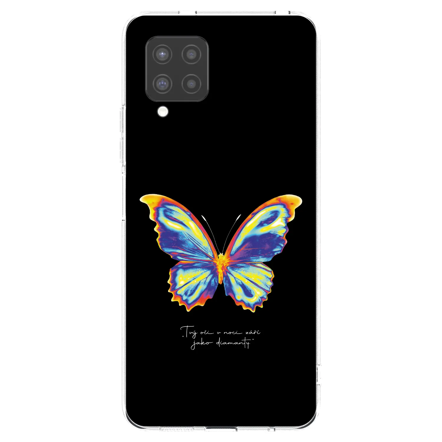 Picasee silikónový prehľadný obal pre Samsung Galaxy A42 A426B - Diamanty Black