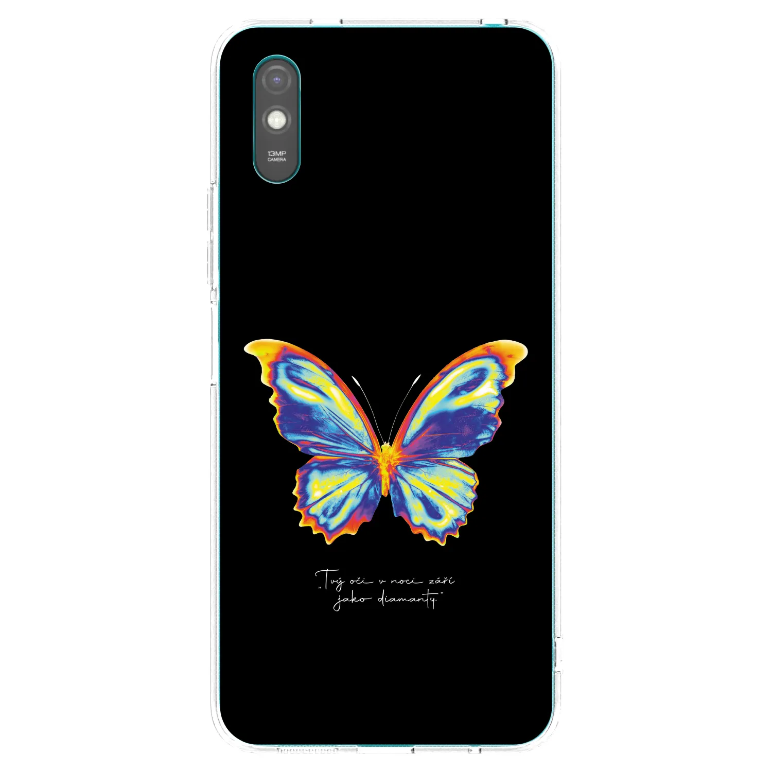 Picasee silikónový prehľadný obal pre Xiaomi Redmi 9AT - Diamanty Black
