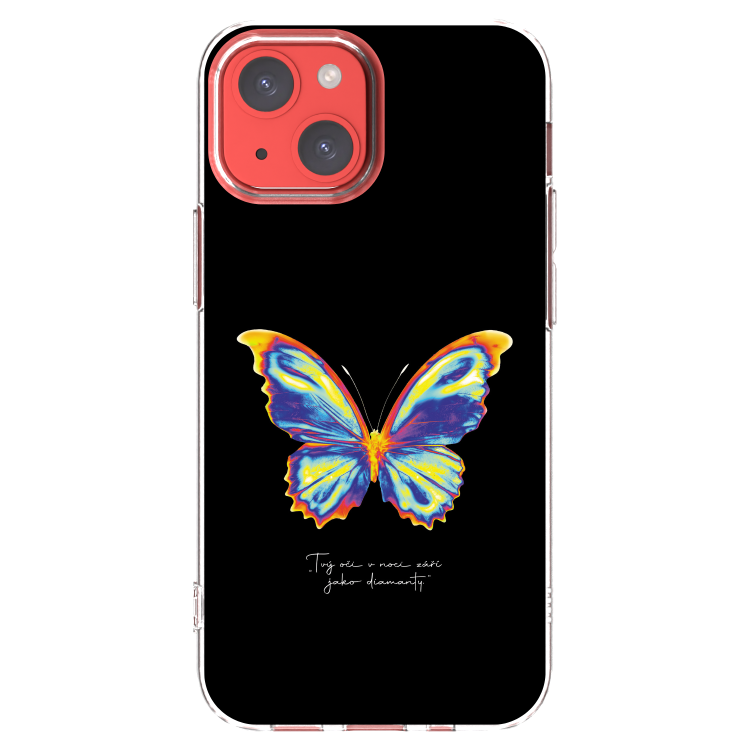 Picasee silikónový prehľadný obal pre Apple iPhone 13 mini - Diamanty Black