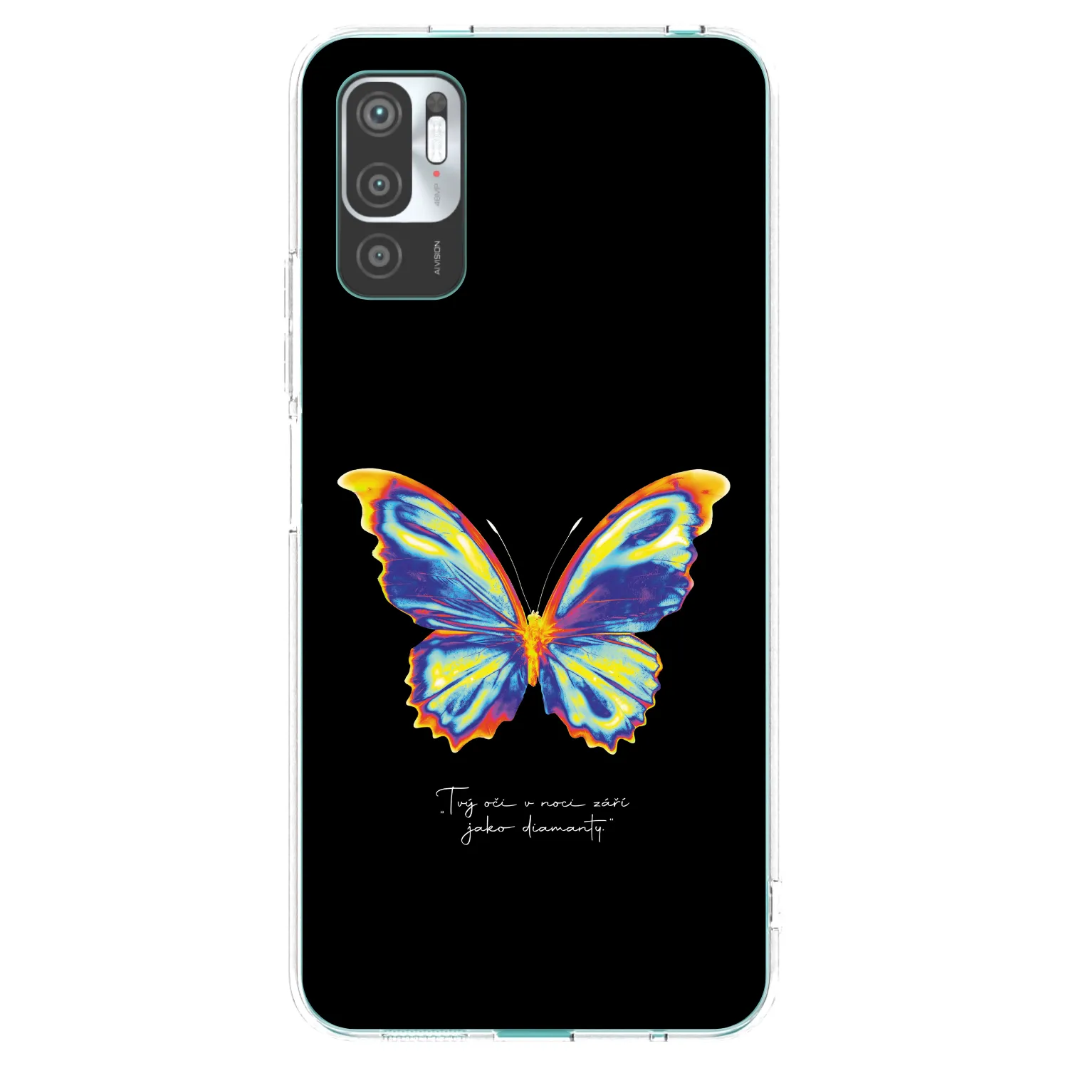 Picasee silikónový prehľadný obal pre Xiaomi Redmi Note 10 5G - Diamanty Black