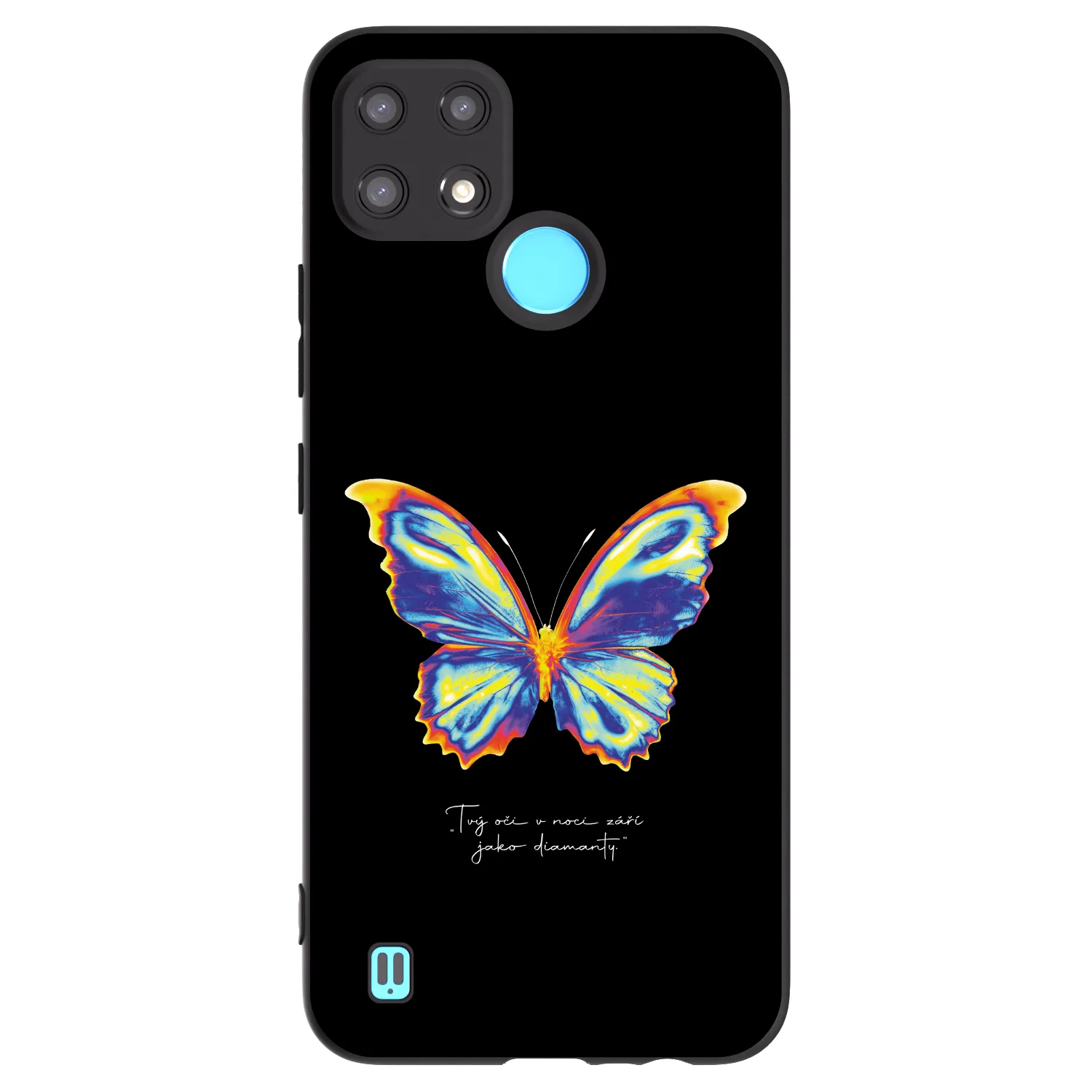 Picasee silikónový čierny obal pre Realme C21 - Diamanty Black