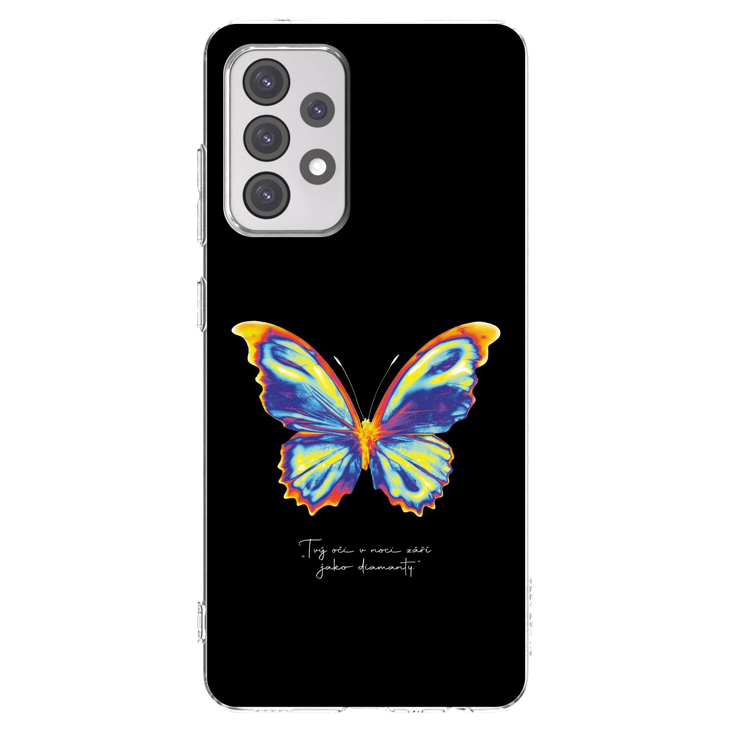 Picasee silikónový prehľadný obal pre Samsung Galaxy A52s 5G A528B - Diamanty Black