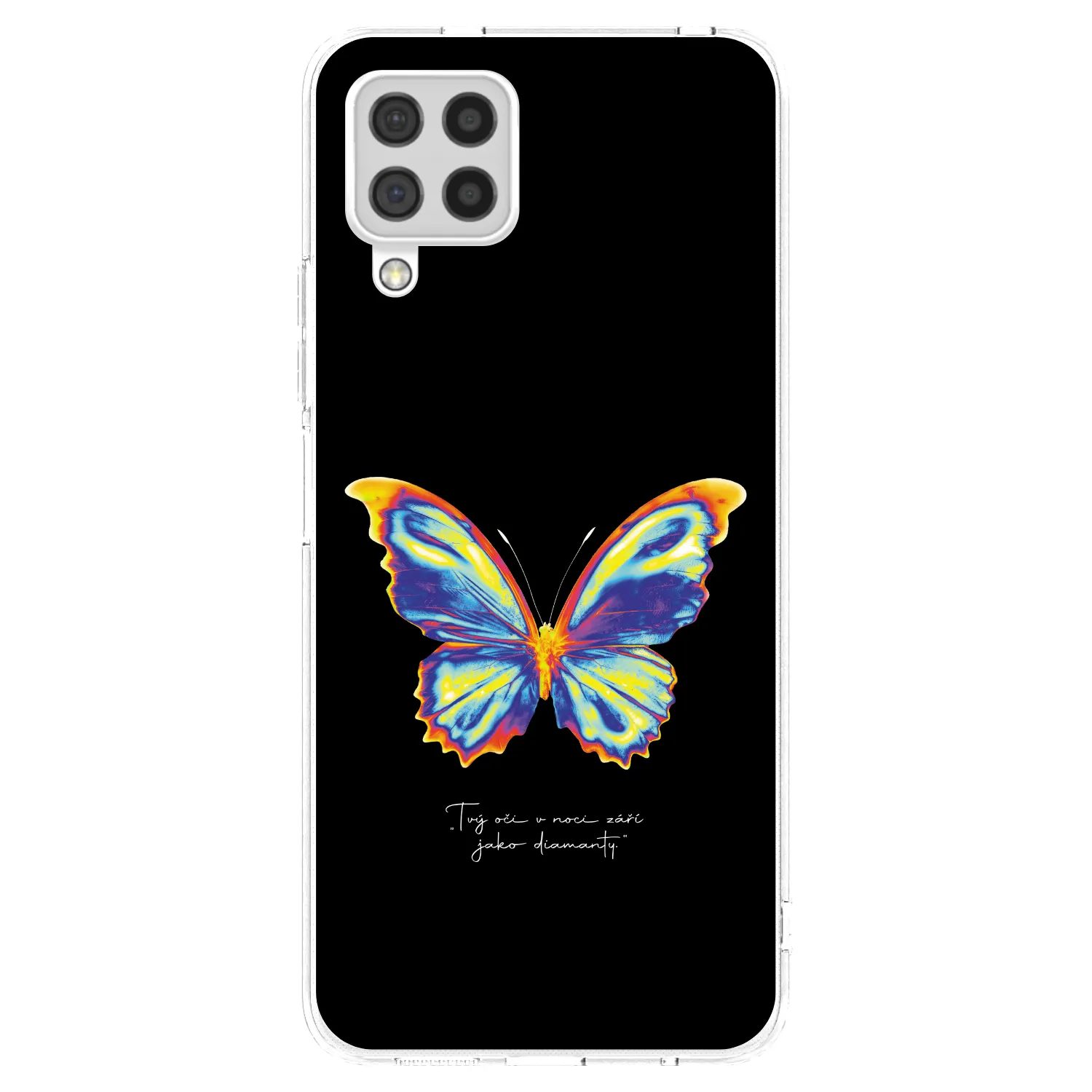 Picasee silikónový prehľadný obal pre Samsung Galaxy A22 A225F 4G - Diamanty Black
