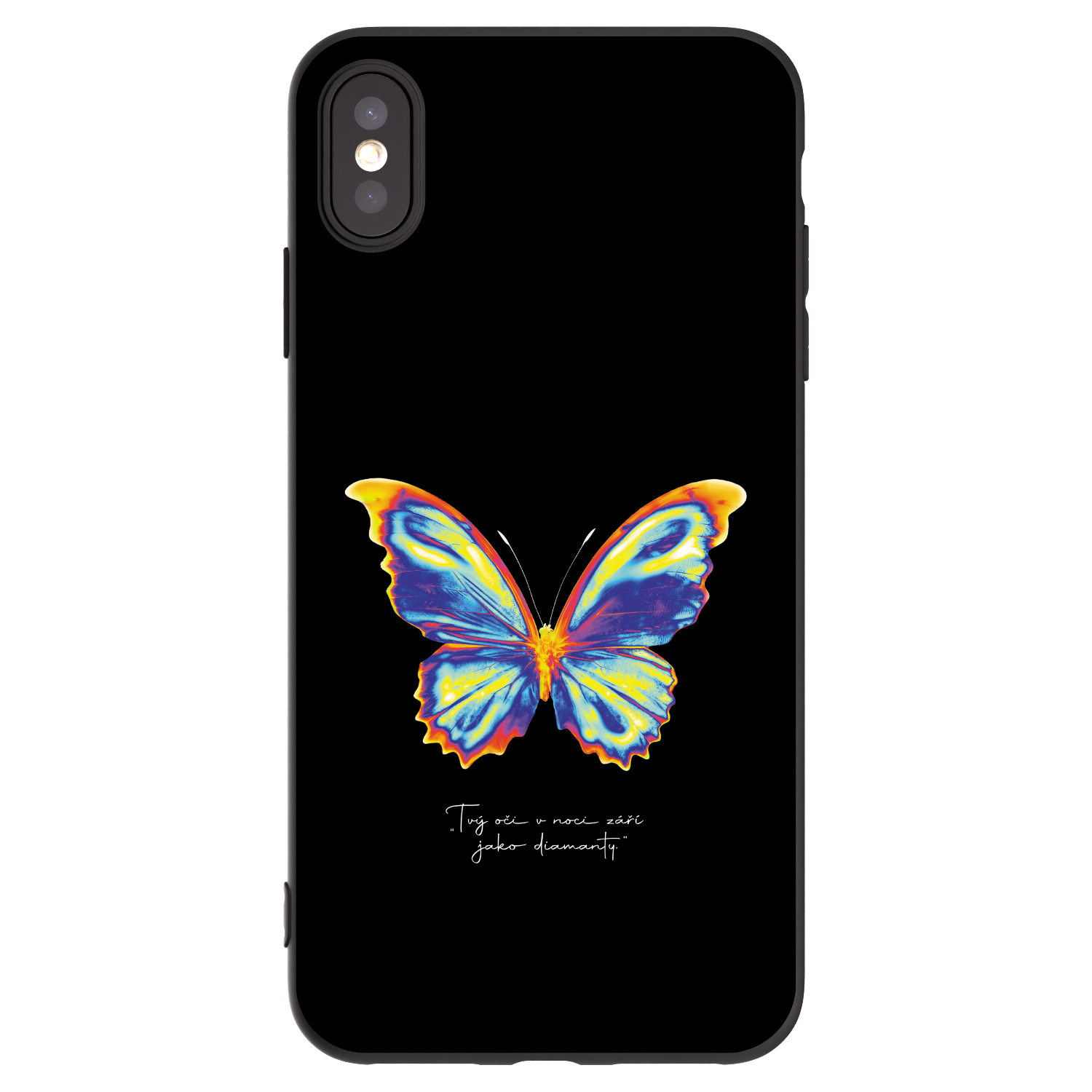 Picasee silikónový čierny obal pre Apple iPhone XS Max - Diamanty Black