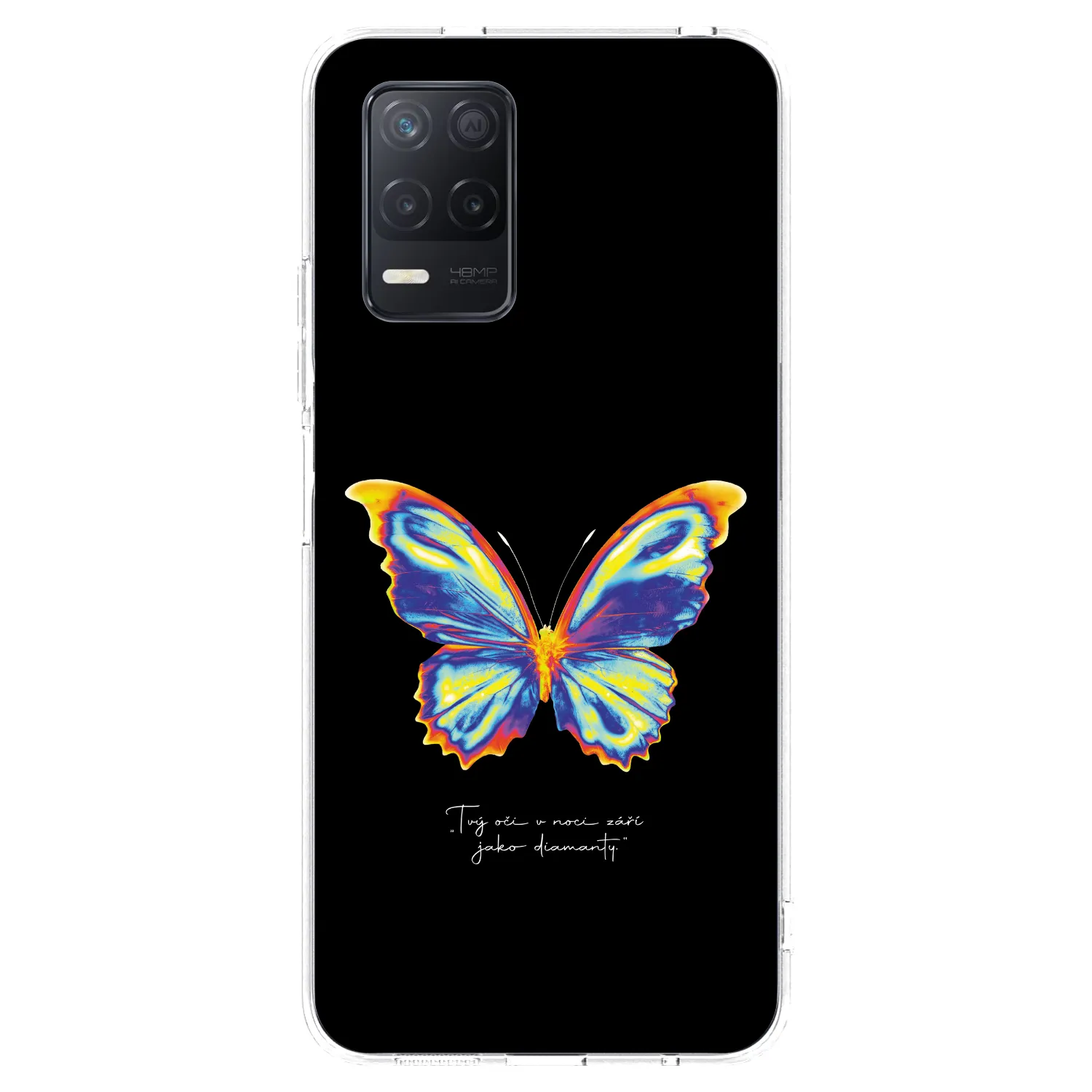 Picasee silikónový prehľadný obal pre Realme 8 5G - Diamanty Black