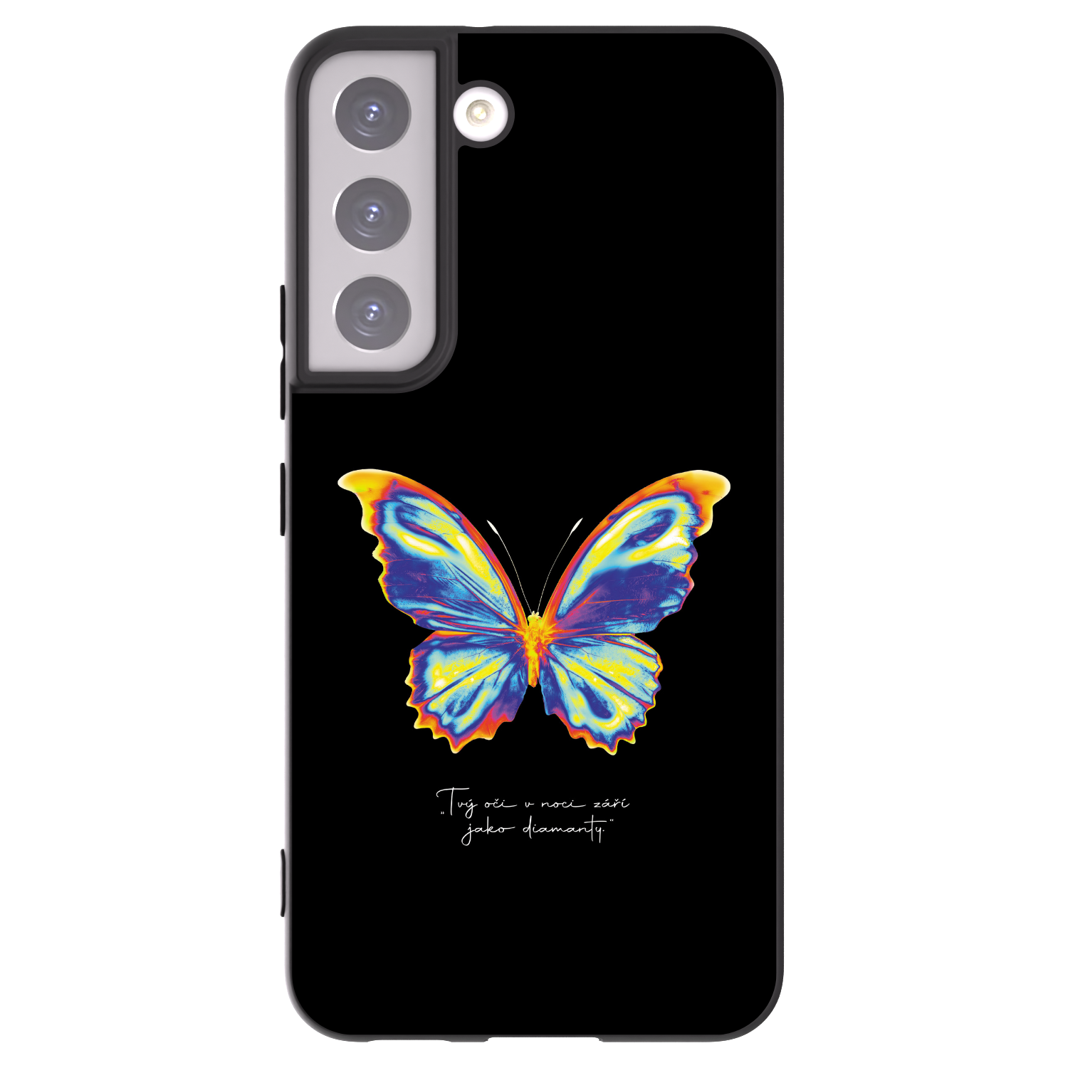 Picasee silikónový čierny obal pre Samsung Galaxy S22 5G - Diamanty Black