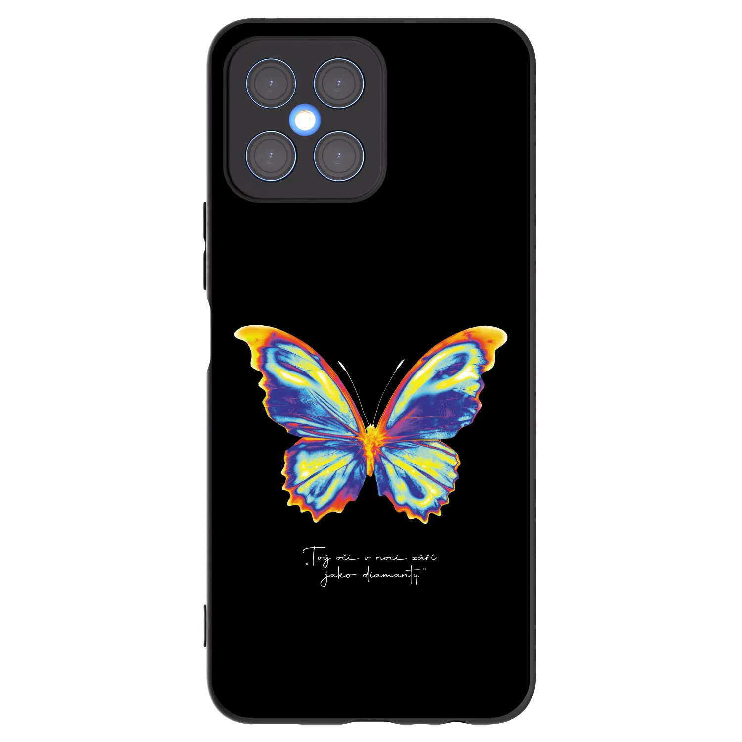 Picasee silikónový čierny obal pre Honor X8 4G - Diamanty Black