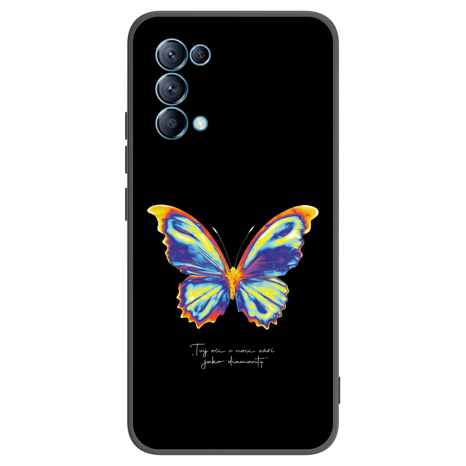 Picasee silikónový čierny obal pre OPPO Reno 5 5G - Diamanty Black
