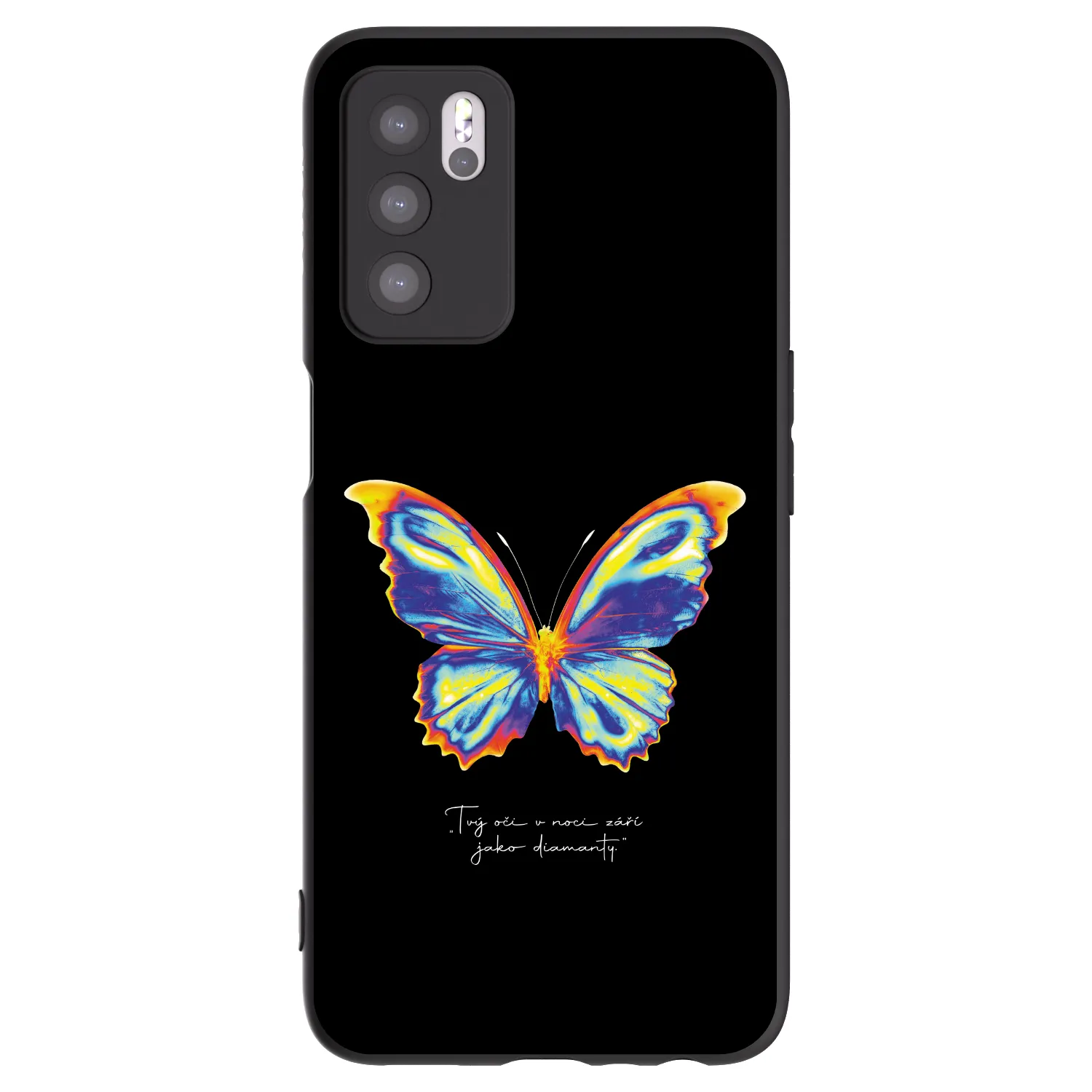 Picasee silikónový čierny obal pre OPPO A16s - Diamanty Black