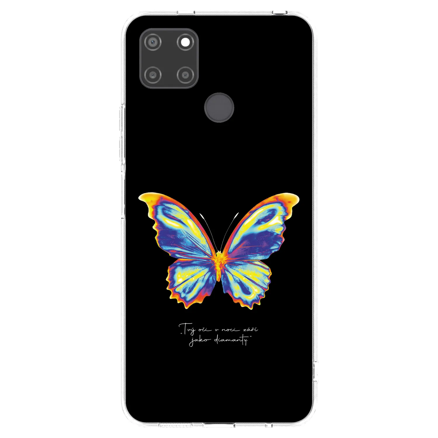 Picasee silikónový prehľadný obal pre Realme C21Y - Diamanty Black