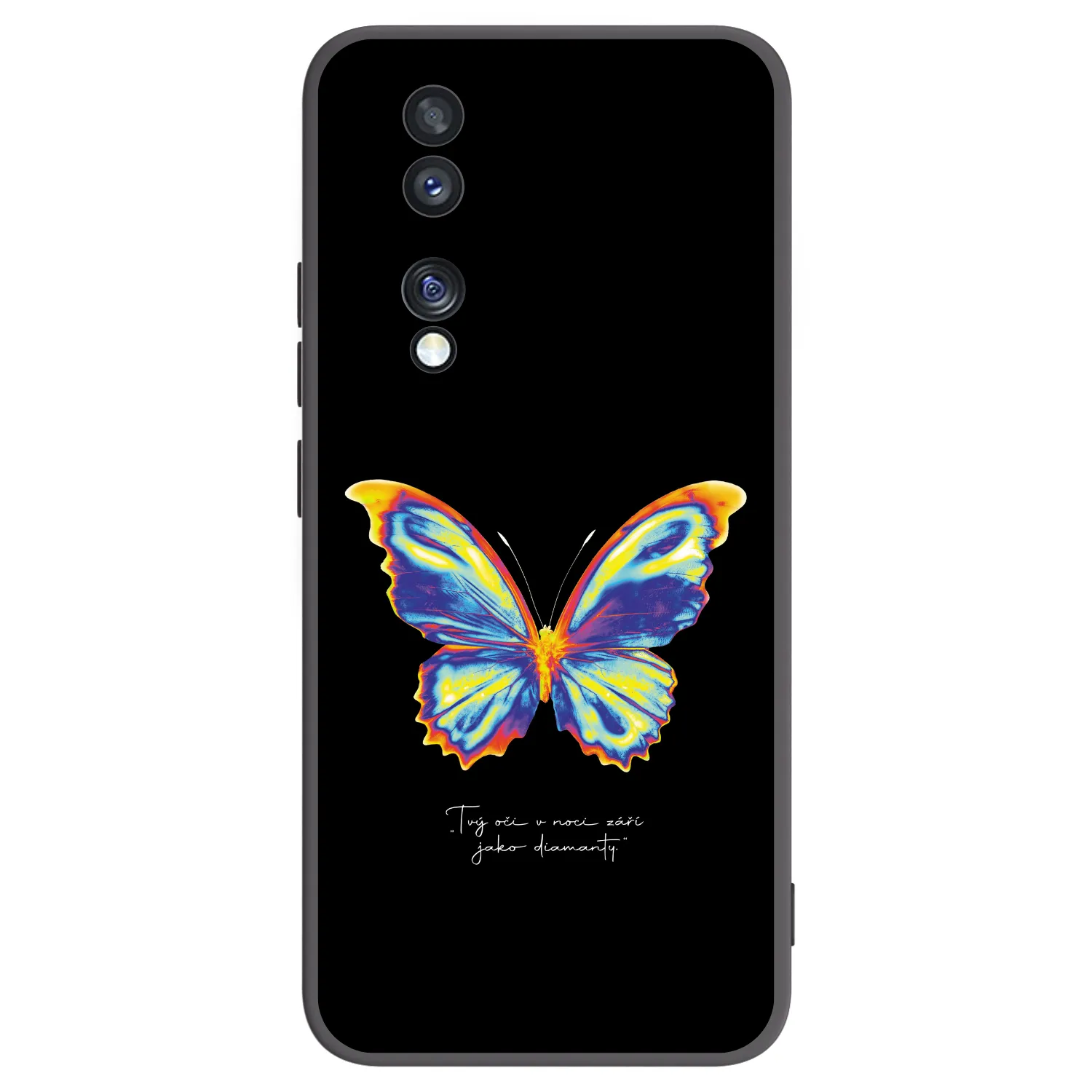 Picasee silikónový čierny obal pre Honor 70 - Diamanty Black