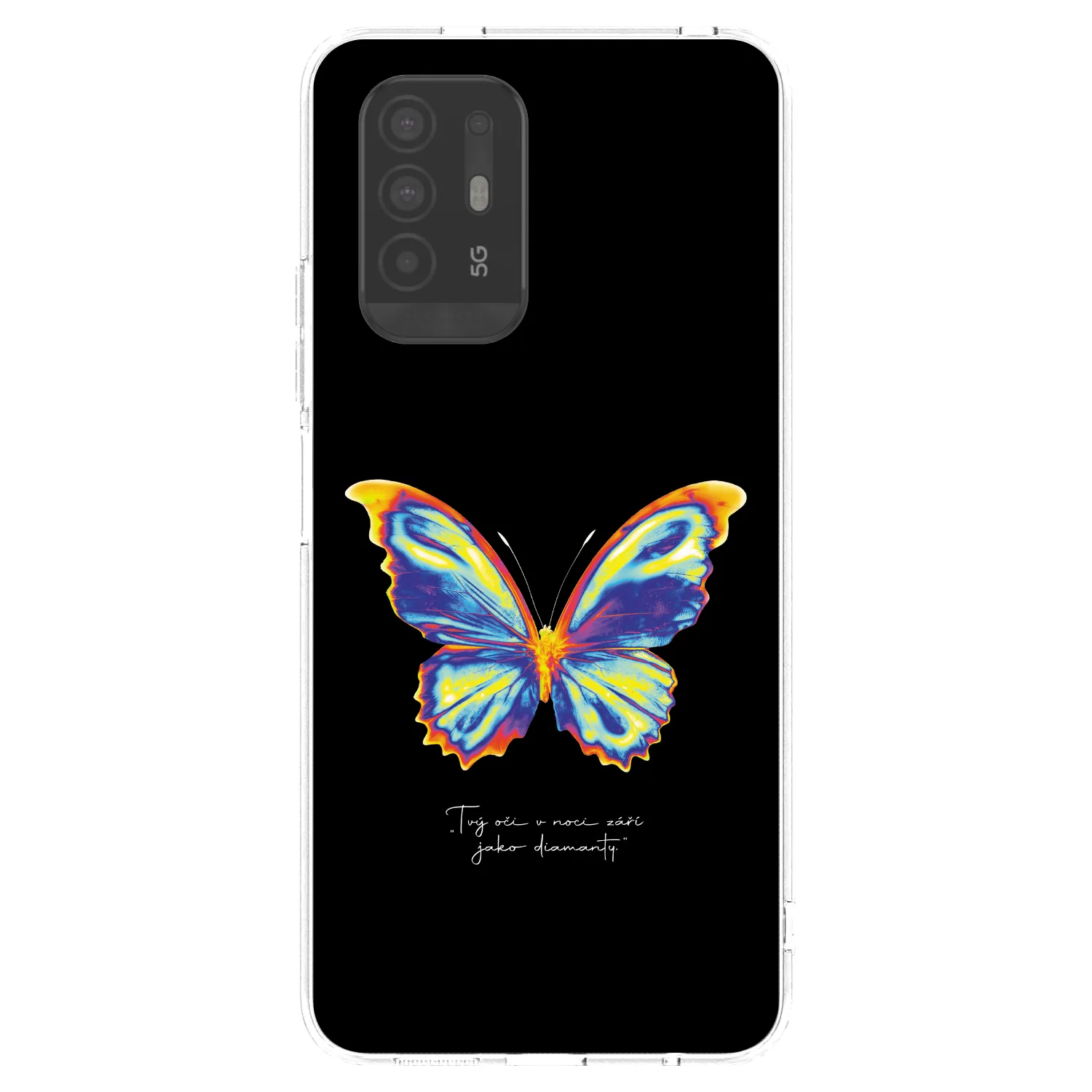 Picasee silikónový prehľadný obal pre OPPO A94 5G - Diamanty Black