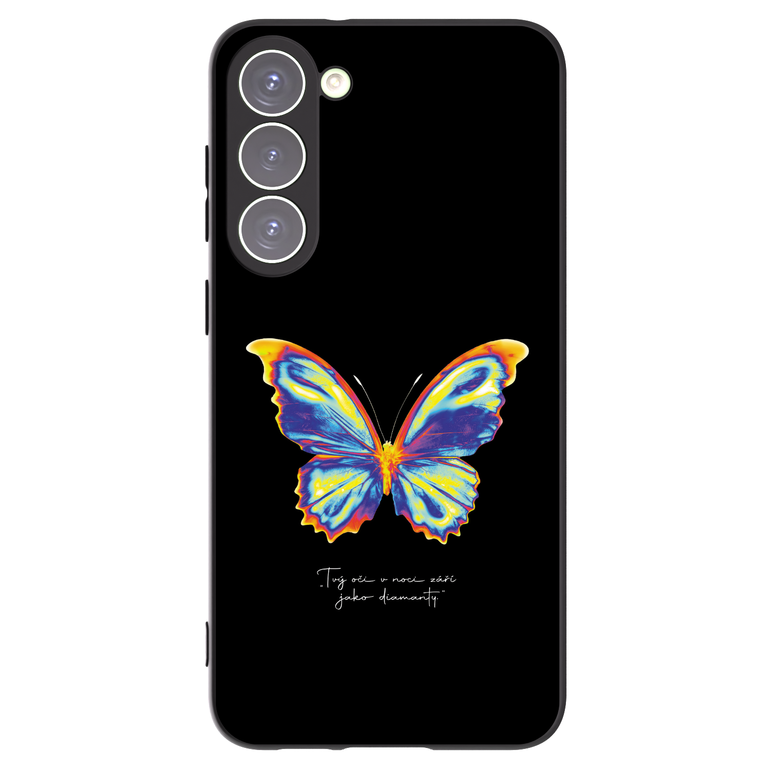 Picasee silikónový čierny obal pre Samsung Galaxy S23+ 5G - Diamanty Black