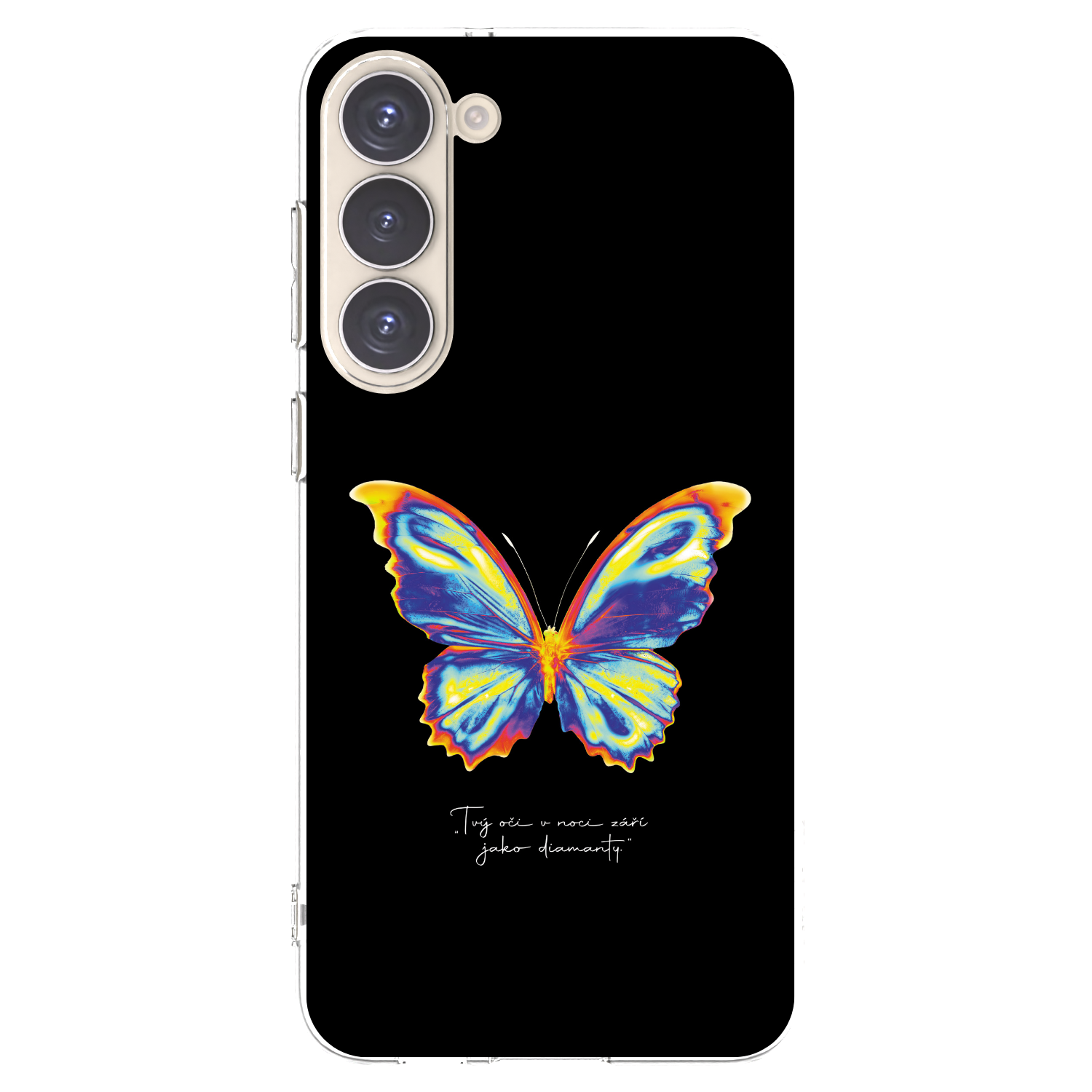 Picasee silikónový prehľadný obal pre Samsung Galaxy S23+ 5G - Diamanty Black