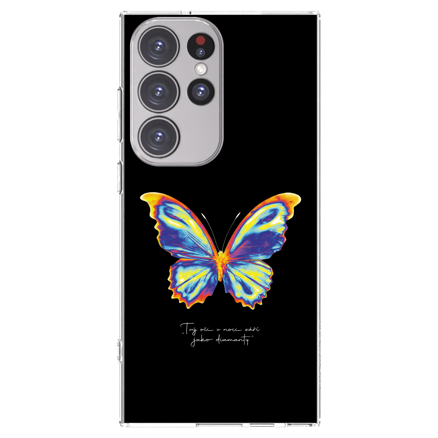 Picasee silikónový prehľadný obal pre Samsung Galaxy S23 Ultra 5G - Diamanty Black